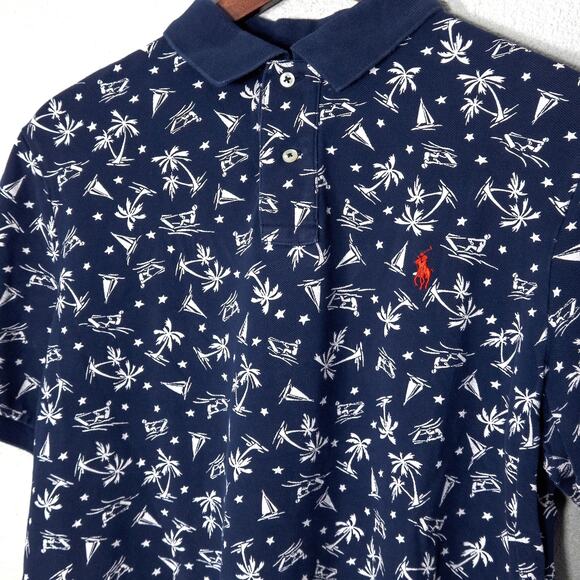 Polo Ralph Lauren Men’s Polo Shirt Golfcore Novelty Preppy Cotton Navy Large - Picture 3 of 9